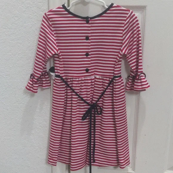 Florence Eiseman Girls Red& White Striped Dress. Size 4 T - Picture 5 of 6